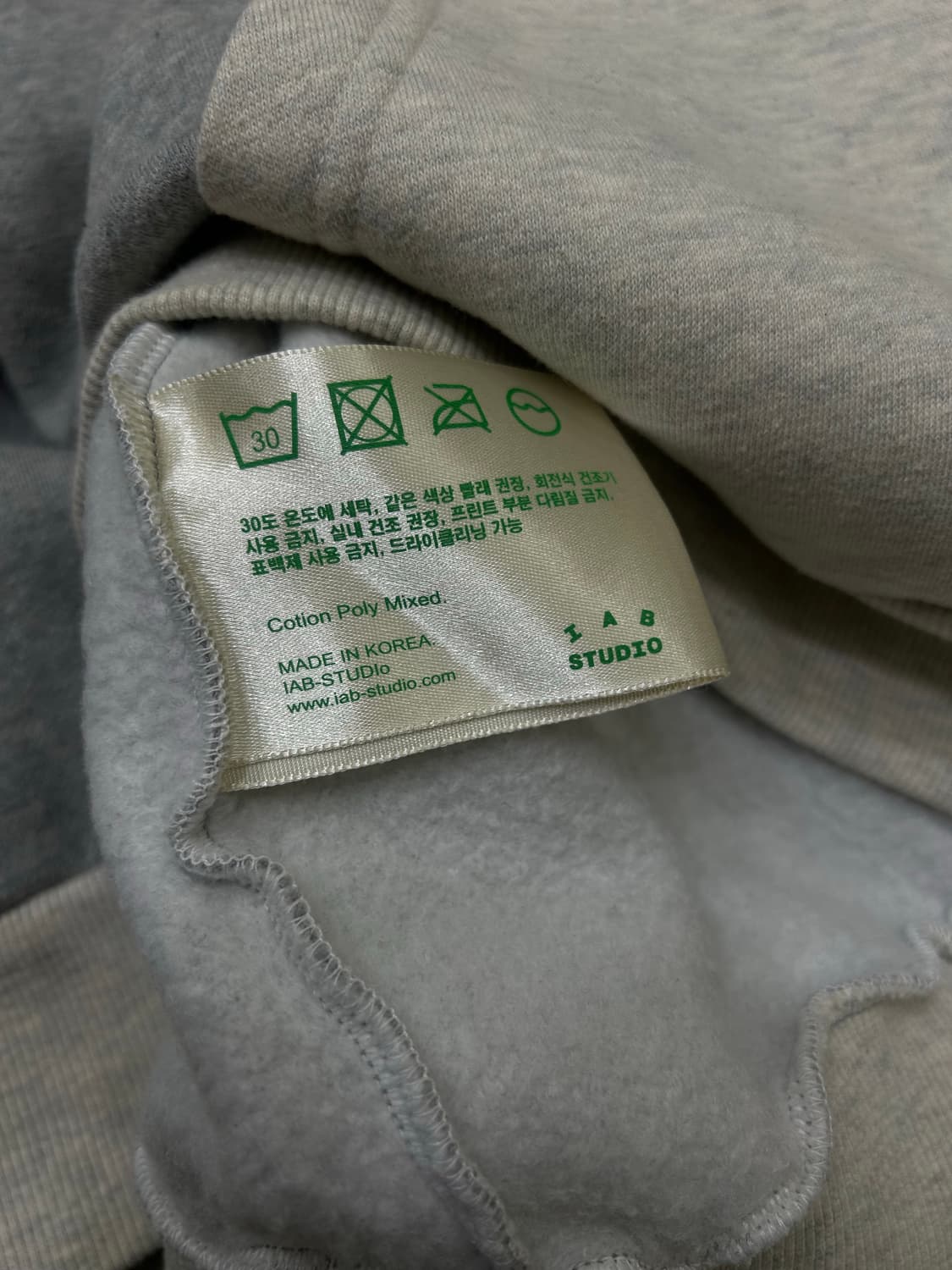 [M]아이앱스튜디오 후드/듀얼그레이/기모 상품이미지6