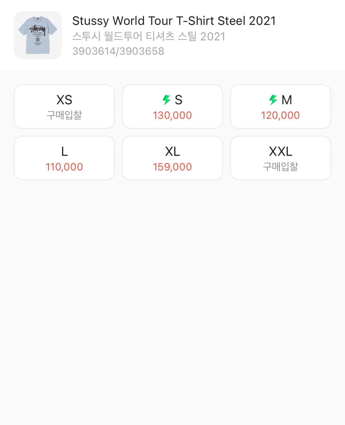 스투시 월드투어 반팔 STEEL 상품이미지2