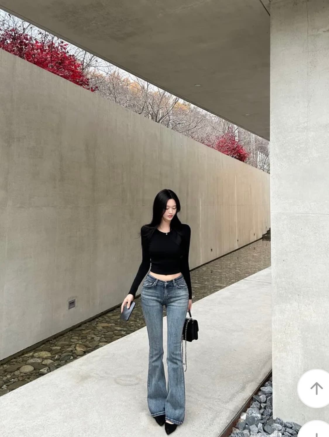 오브히 기모 핏츠 크롭 반팔티 라운드넥 기본티 그레이 화이트 블랙 상품이미지4