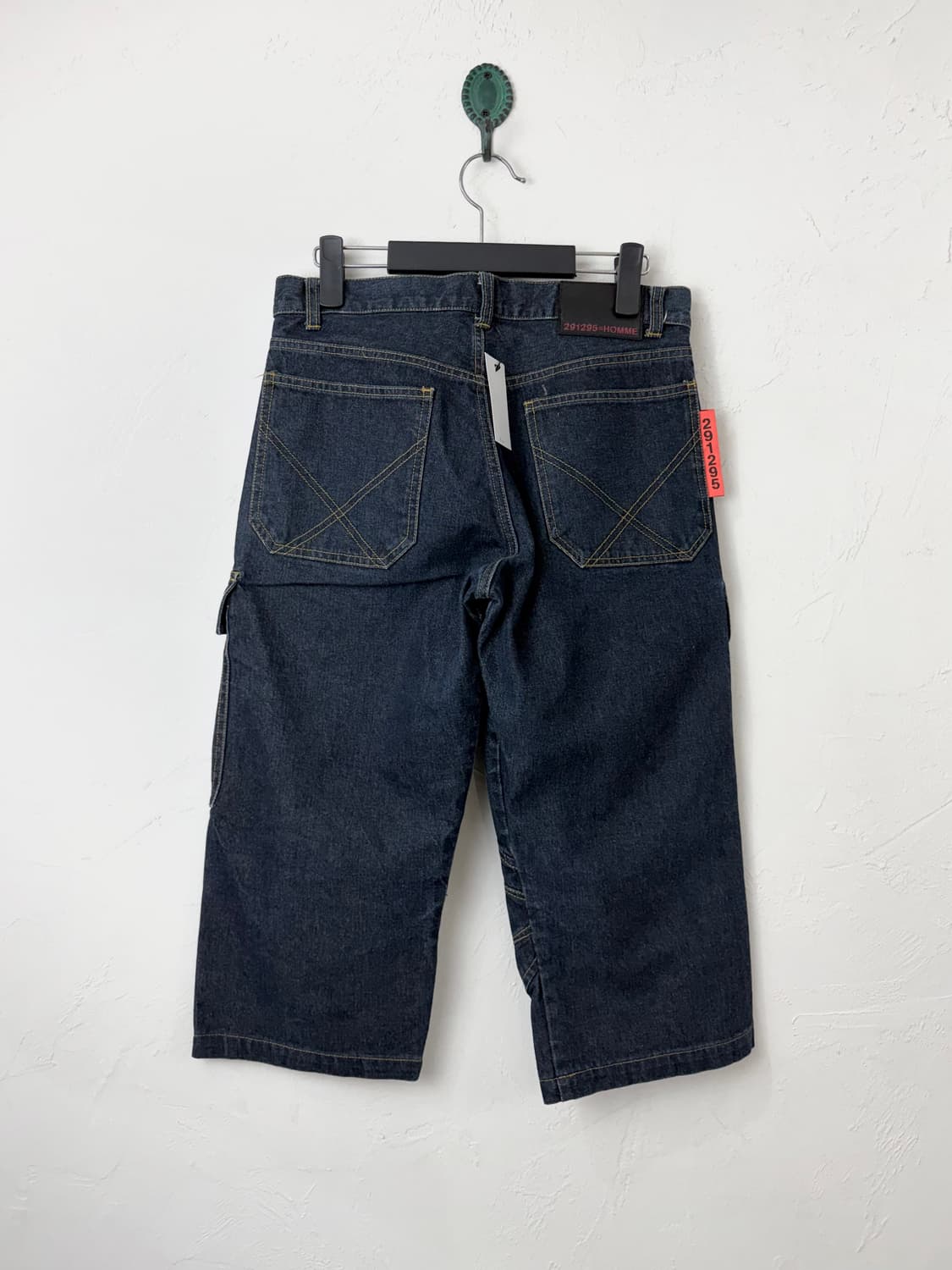 291295=HOMME 3D 데님 하프 팬츠 상품이미지4