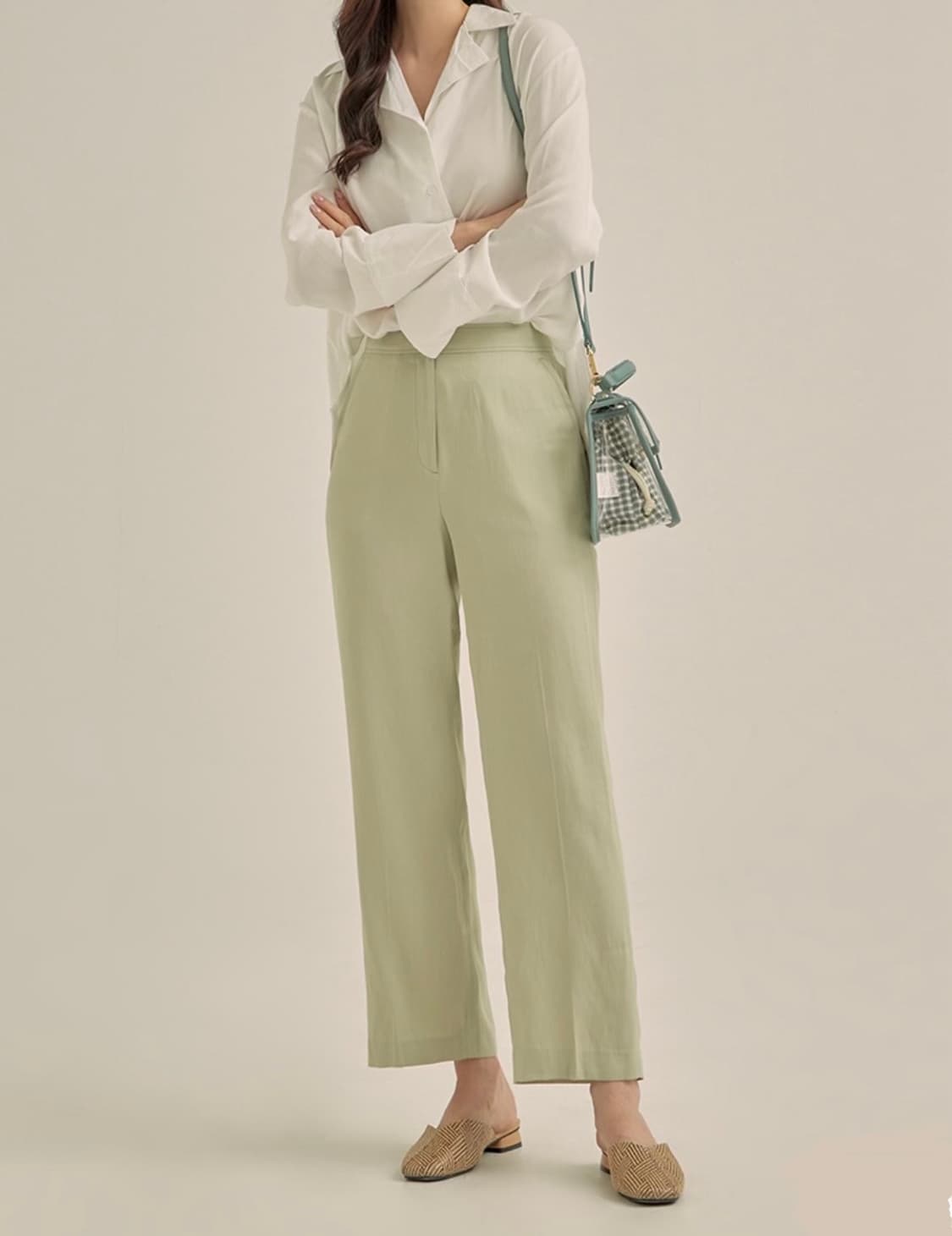 로엠 여름 세미와이드 팬츠 상품이미지1