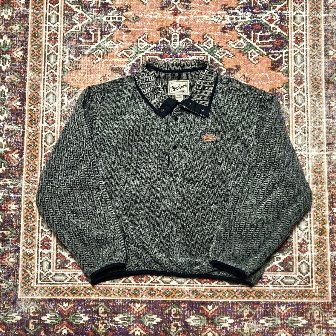 90s 울리치 헤링본 플리스 스냅티 상품이미지1