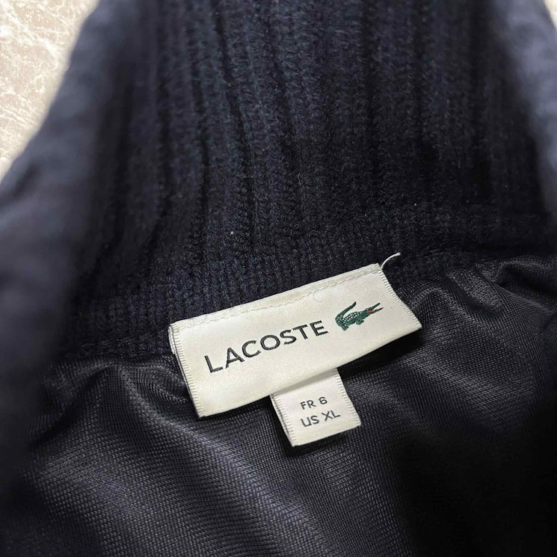 라코스테 버튼 울 맨즈라인 니트 폴리쉘 가디건(XL) 상품이미지3