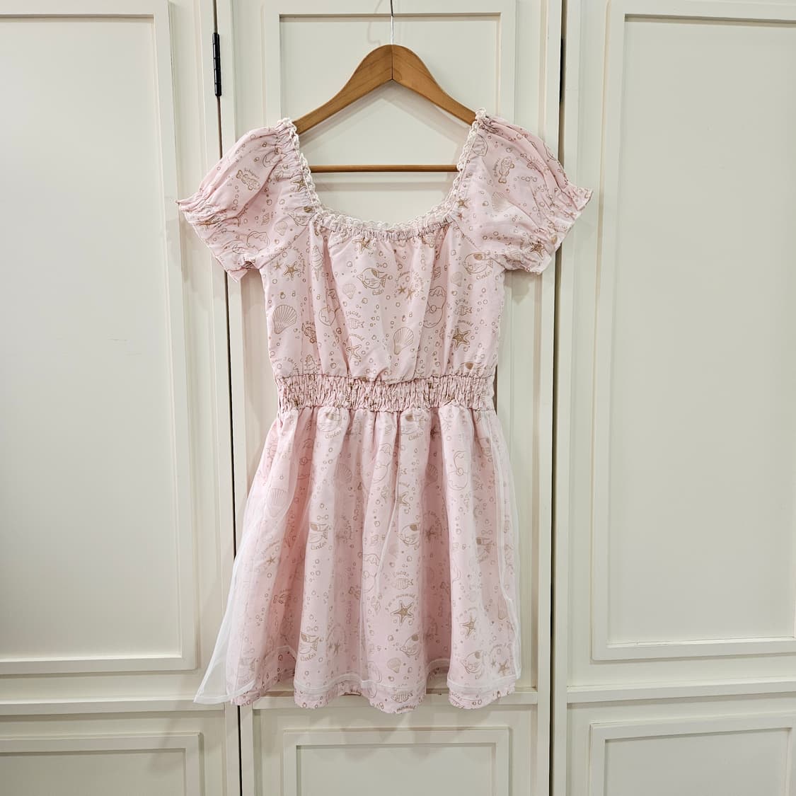 펜더리(Penderie) 머메이드 프린트 퍼프 원피스 상품이미지6