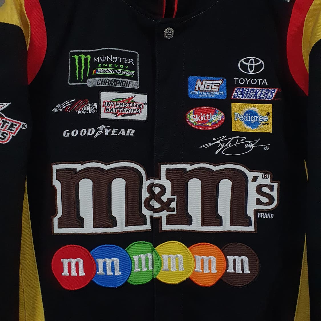 실측 L) 제프헤밀턴 나스카 m&m 도요타 몬스터 패치 코튼 레이싱 자켓 상품이미지3