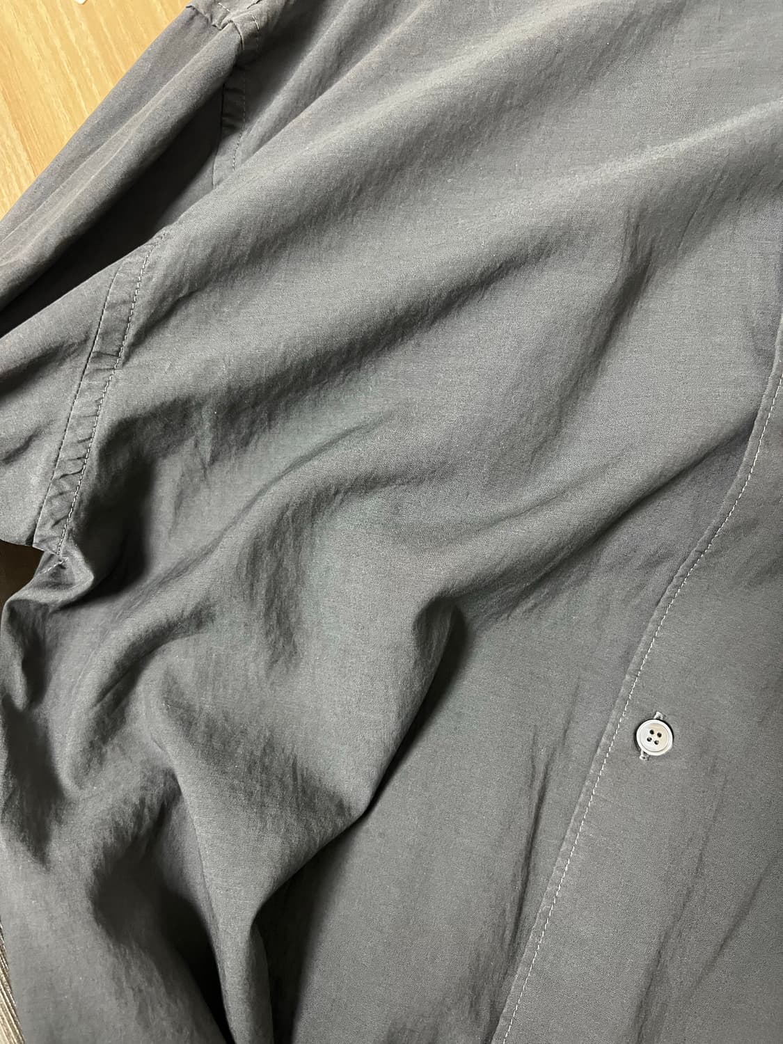 [2] 폴리테루 루즈드 체크 셔츠 차콜 상품이미지4