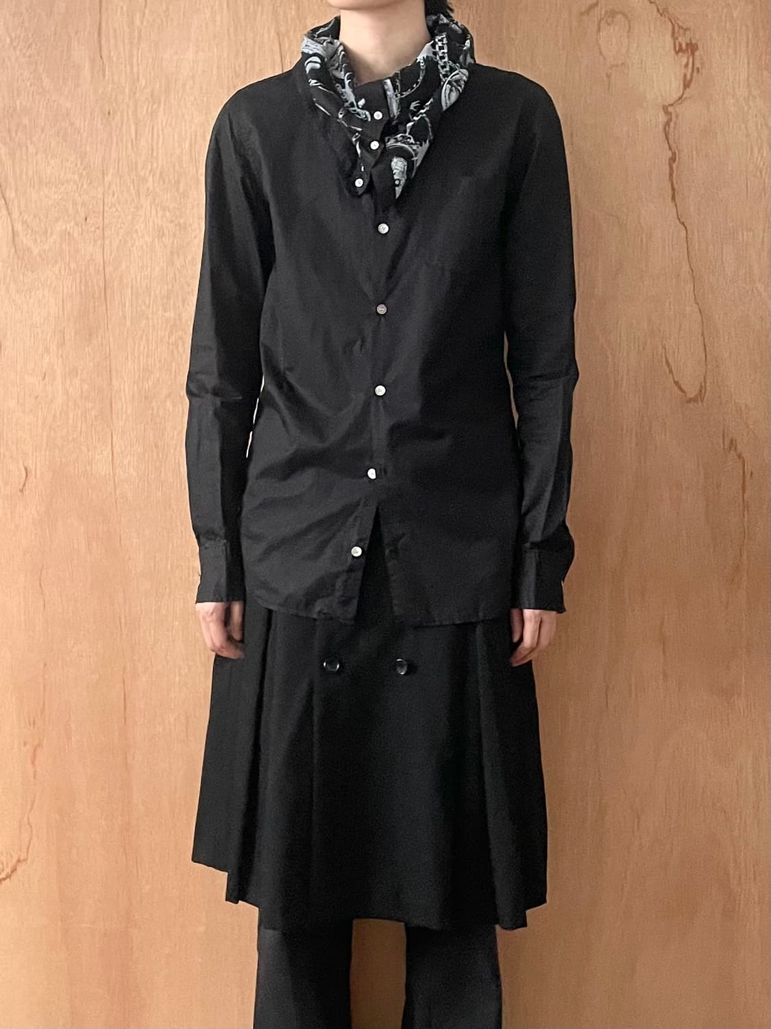 다이어트부처슬림스킨 하이넥 패턴 셔츠 상품이미지2