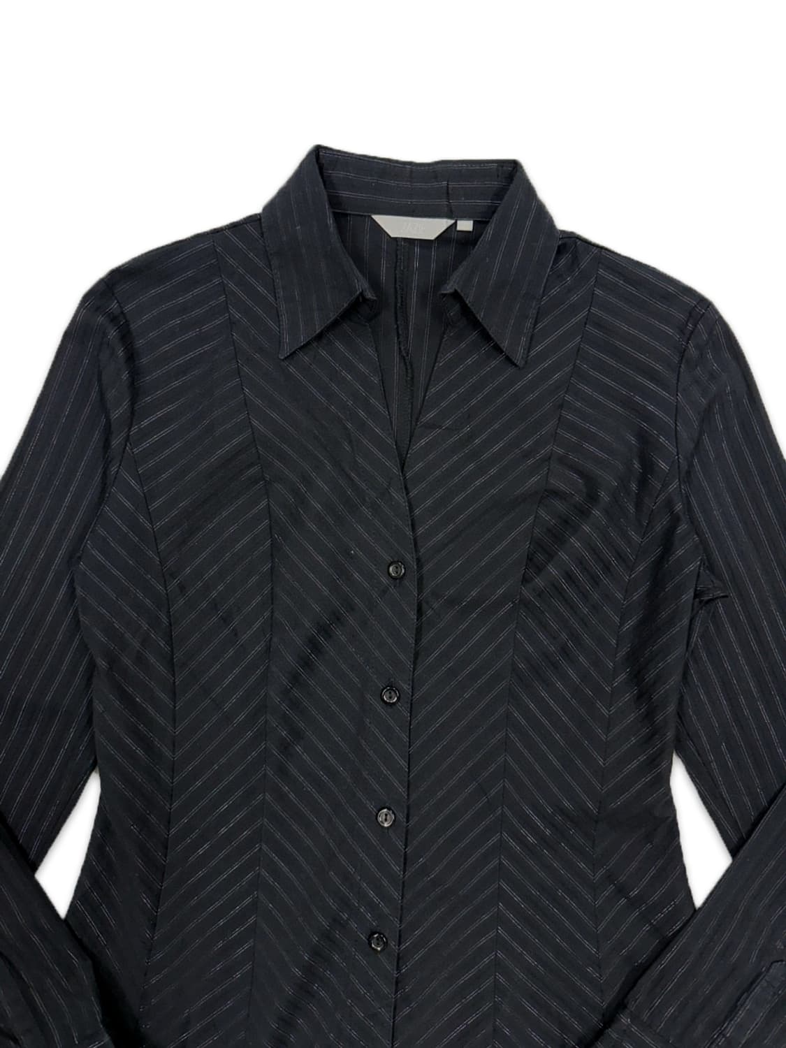 빈티지 블랙 스트라이프 슬림핏 셔츠 상품이미지3