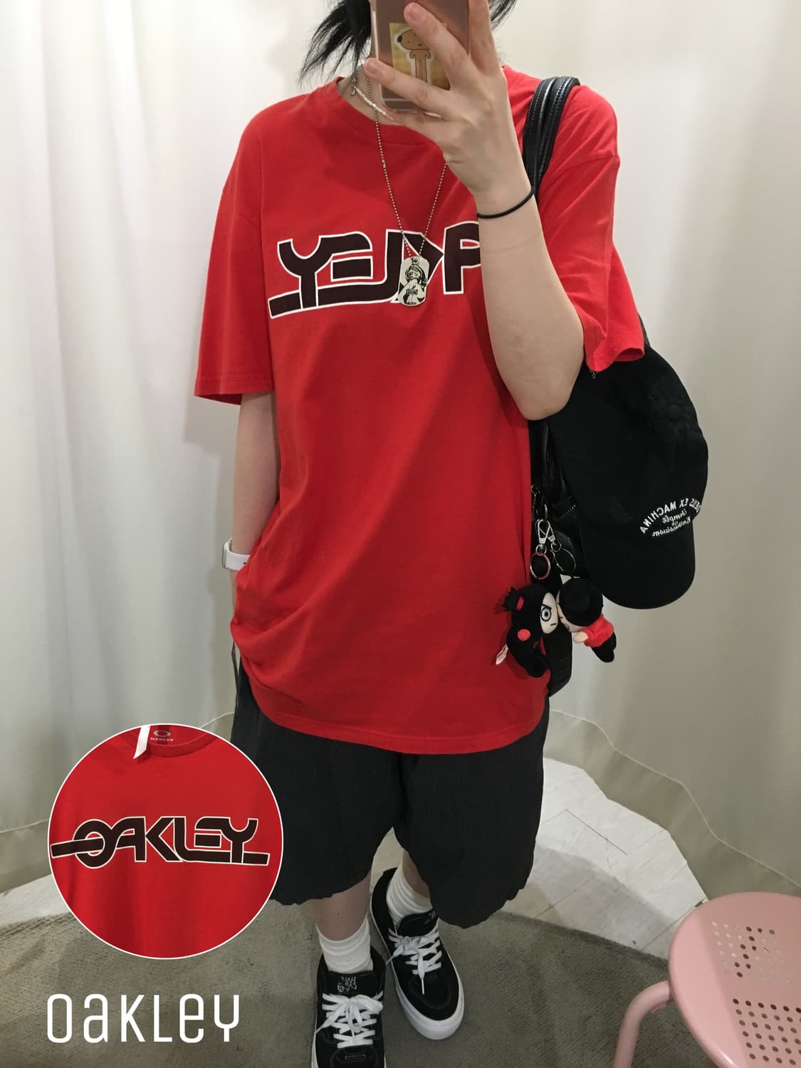 오클리 y2k 레터링 반팔 상품이미지1