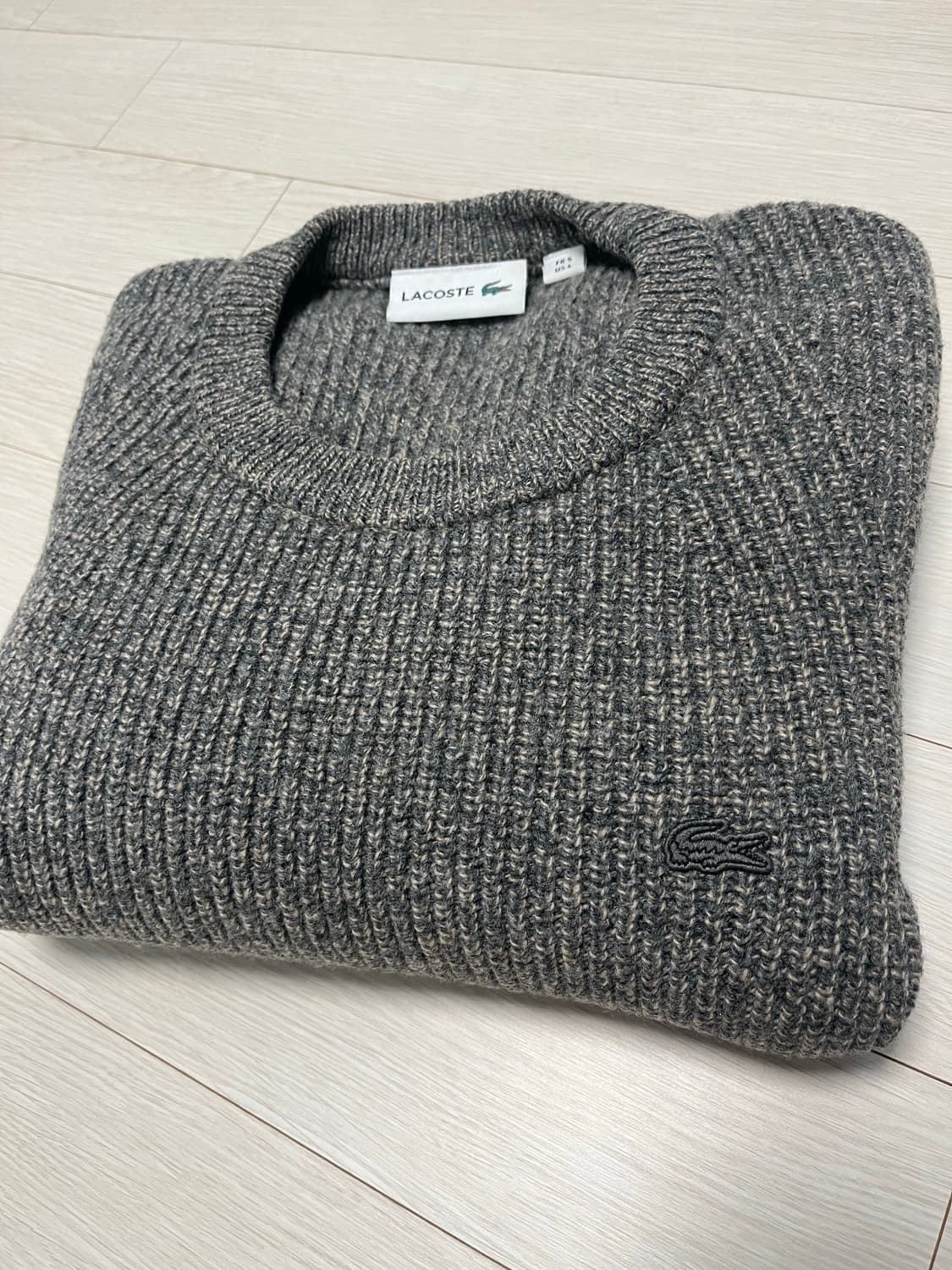 라코스테 동일드방레 울 100 그레이 하찌 니트 L 상품이미지1