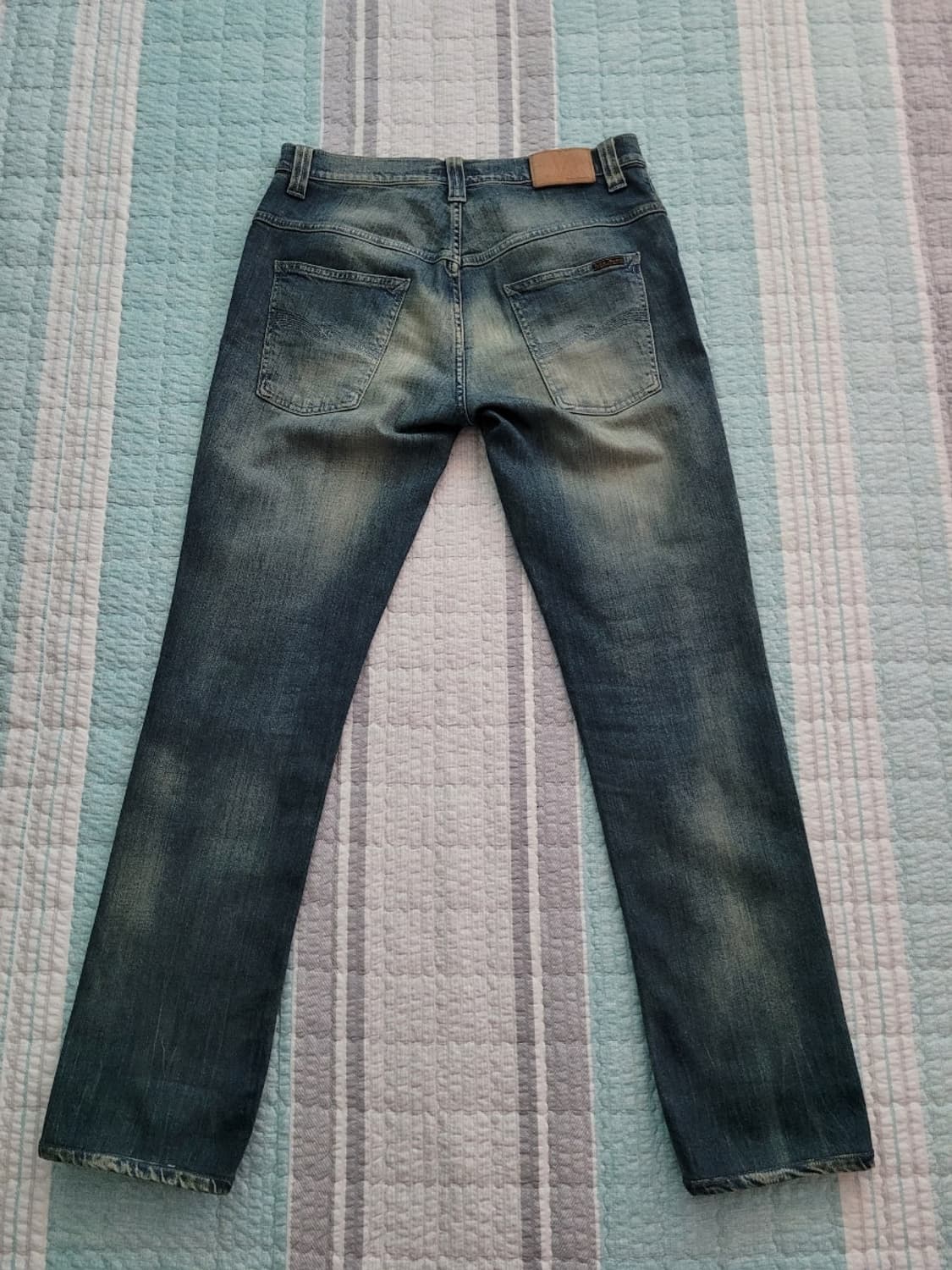  누디진 Nudie jean 씬핀 오가닉 그린블루 스판슬림진 32-33 상품이미지6