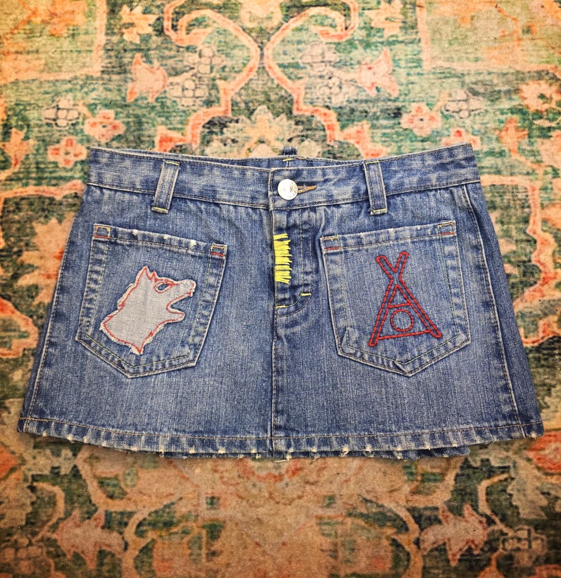 디스퀘어드2(Dsquared2)의 플리츠 데님 미니 스커트 상품이미지2