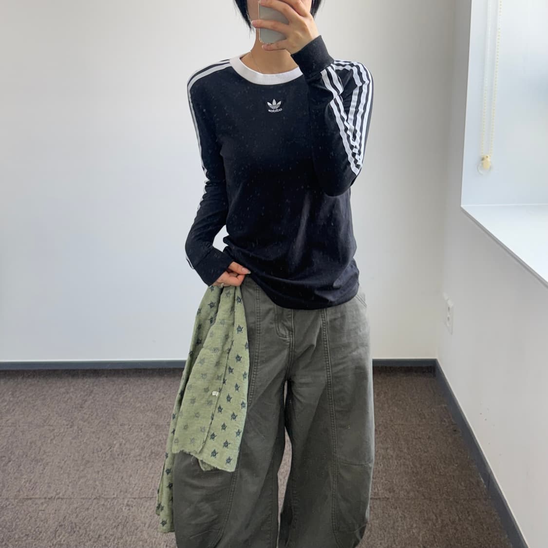 Adidas 아디다스 스몰 파이어로고 블랙 트랙탑 롱슬리브 상품이미지2