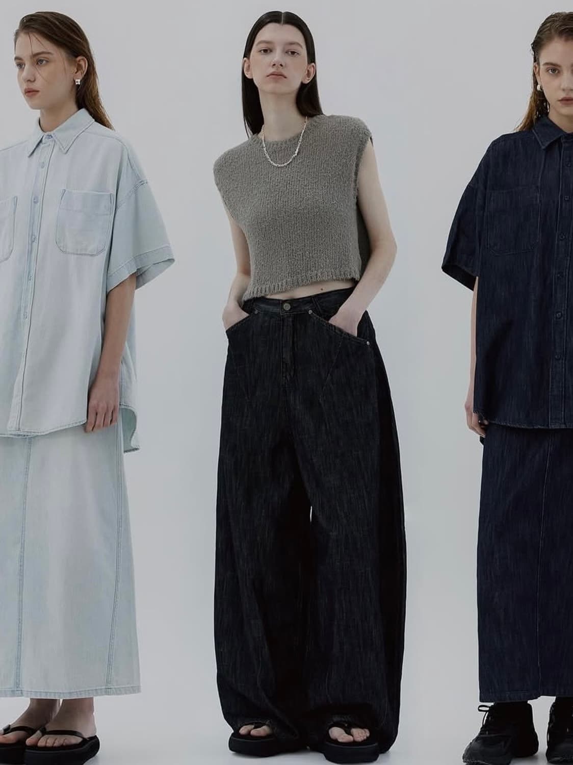 트리밍버드 부클 니트 슬리브리스 블랙 상품이미지2