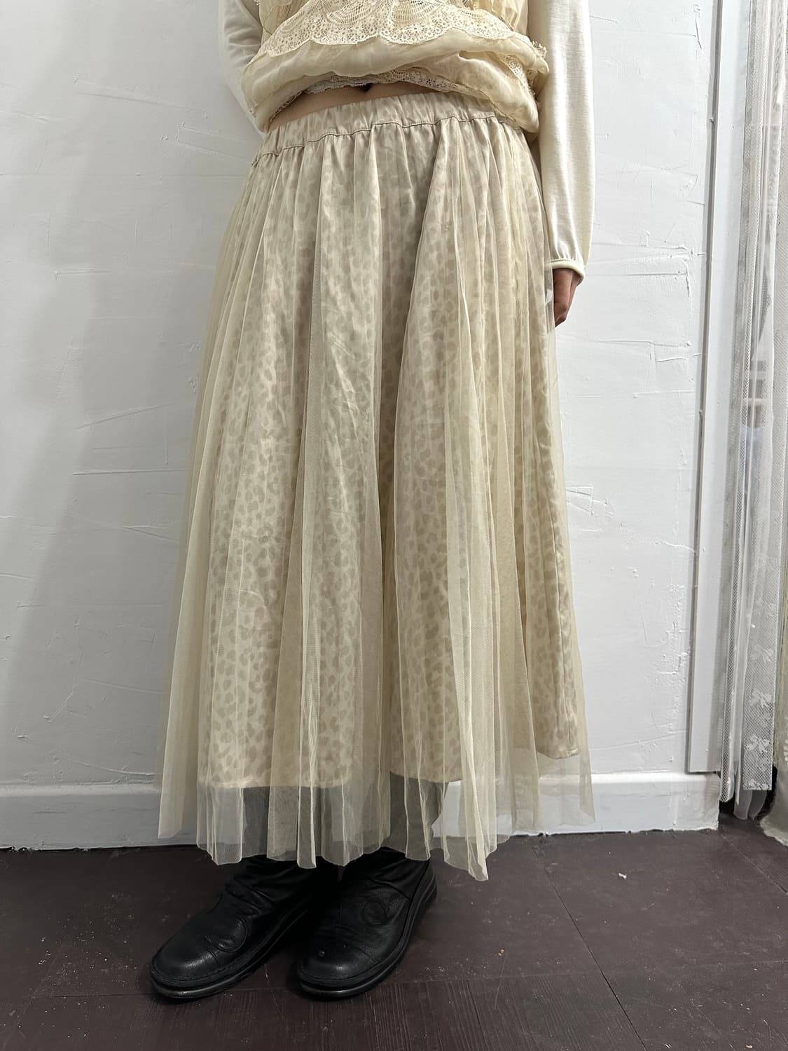 colza soft leopard sha skirt 상품이미지1