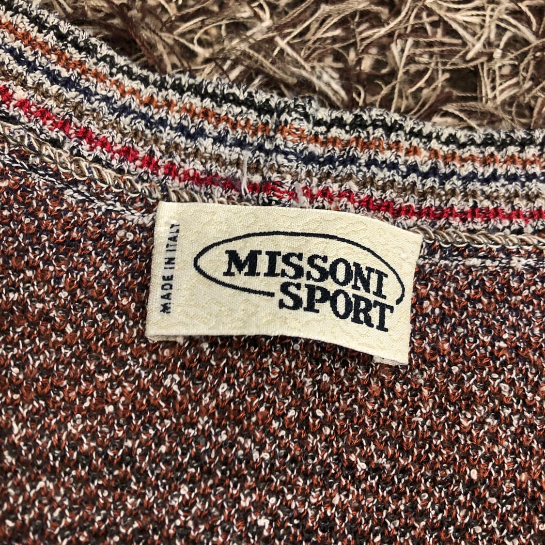 미쏘니 멀티컬러 패턴 니트 조끼 베스트 상품이미지3