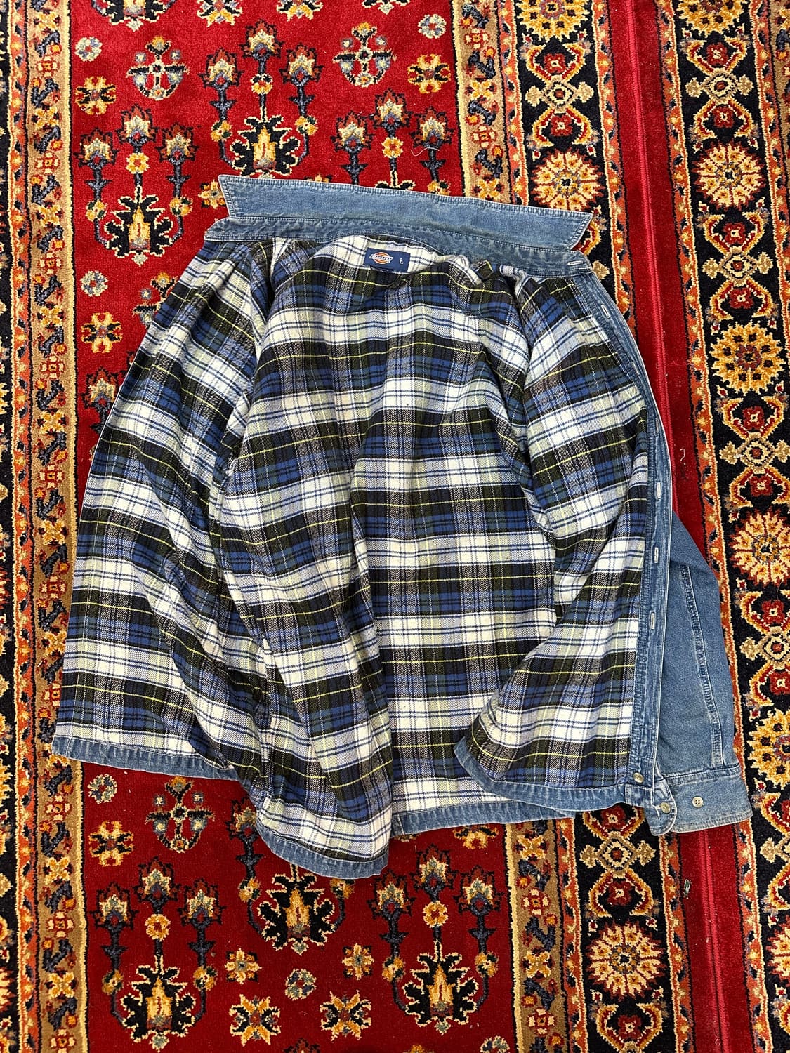 디키즈 안감 후리스 데님 셔츠 L 상품이미지9