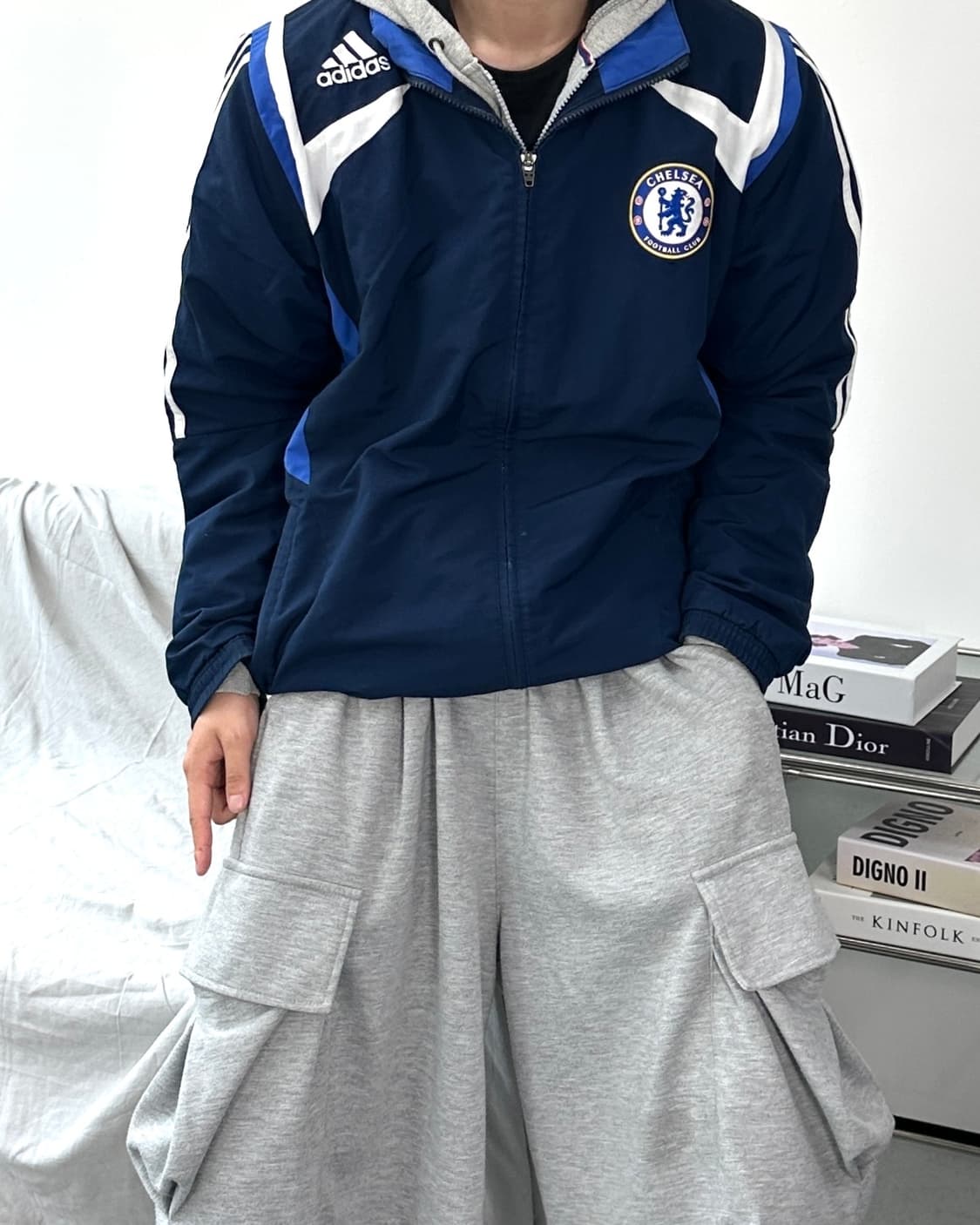 아디다스 07-08 삼성 첼시 배색 바람막이 M 상품이미지2