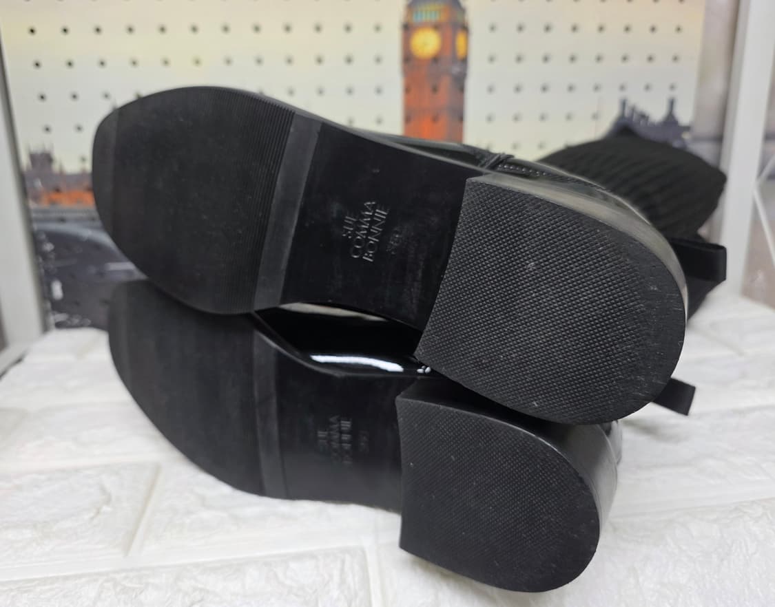 슈콤마보니 니하이 여성롱부츠 245 니트에나멜 페이턴트 삭스부츠 LB79 상품이미지5