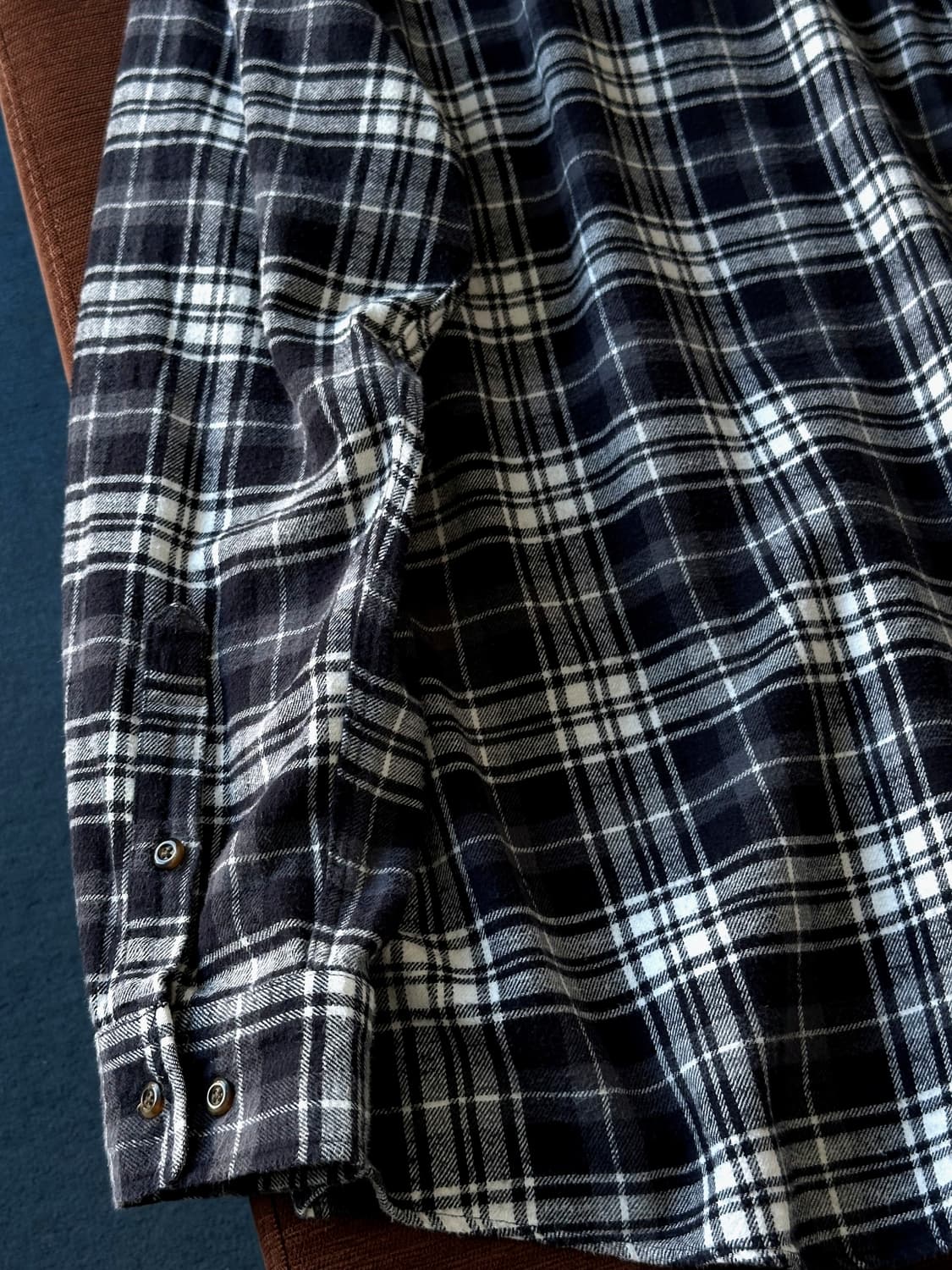 Brushed cotton nel check shirt 상품이미지7