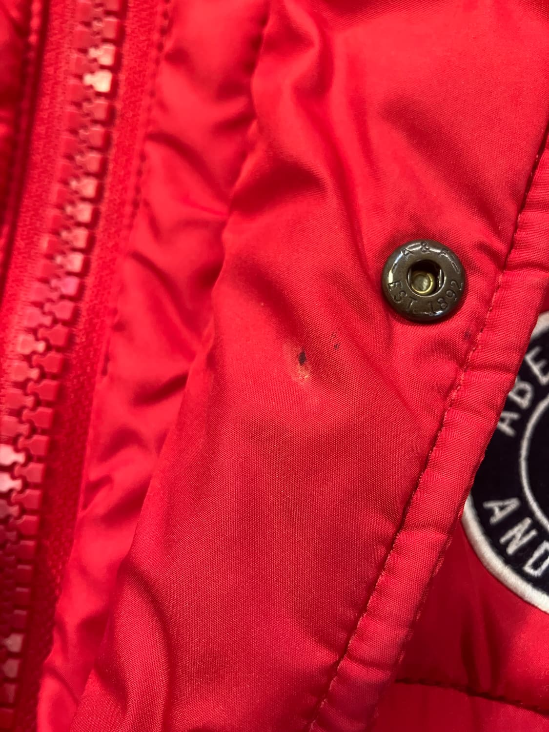아베크롬비 양털 패딩 조끼 레드 XL #csz2231 상품이미지6