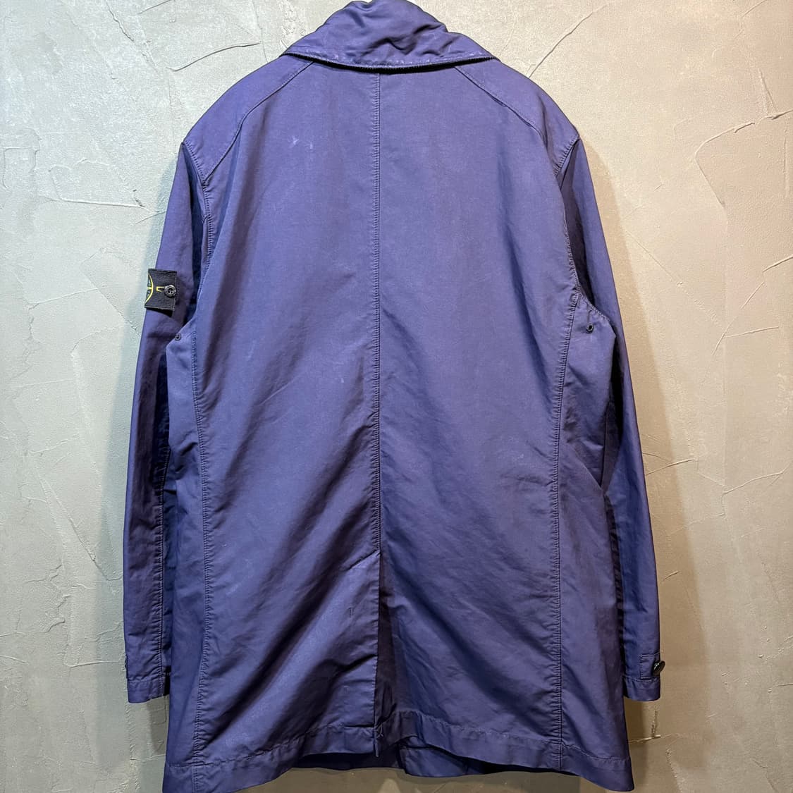 [L] STONE ISLAND 스톤 아일랜드 네이비 나일론 트렌치 코트 상품이미지6