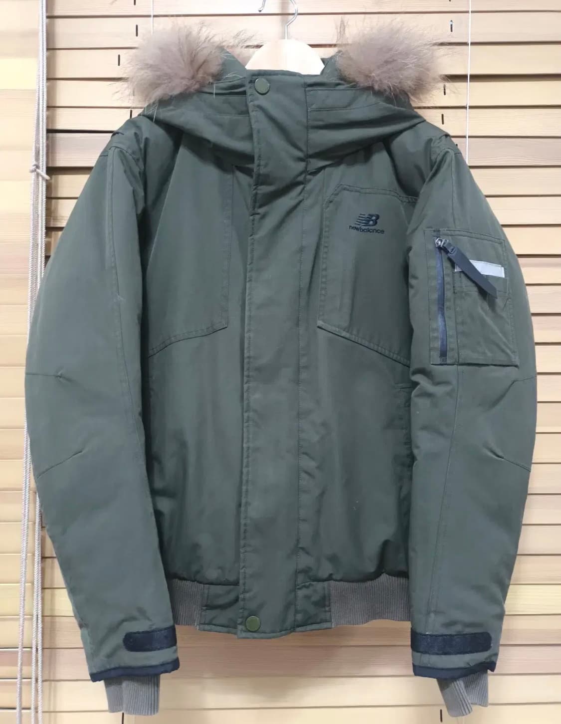 뉴발란스 남성 카키 덕다운패딩  후드패딩점  상품이미지2