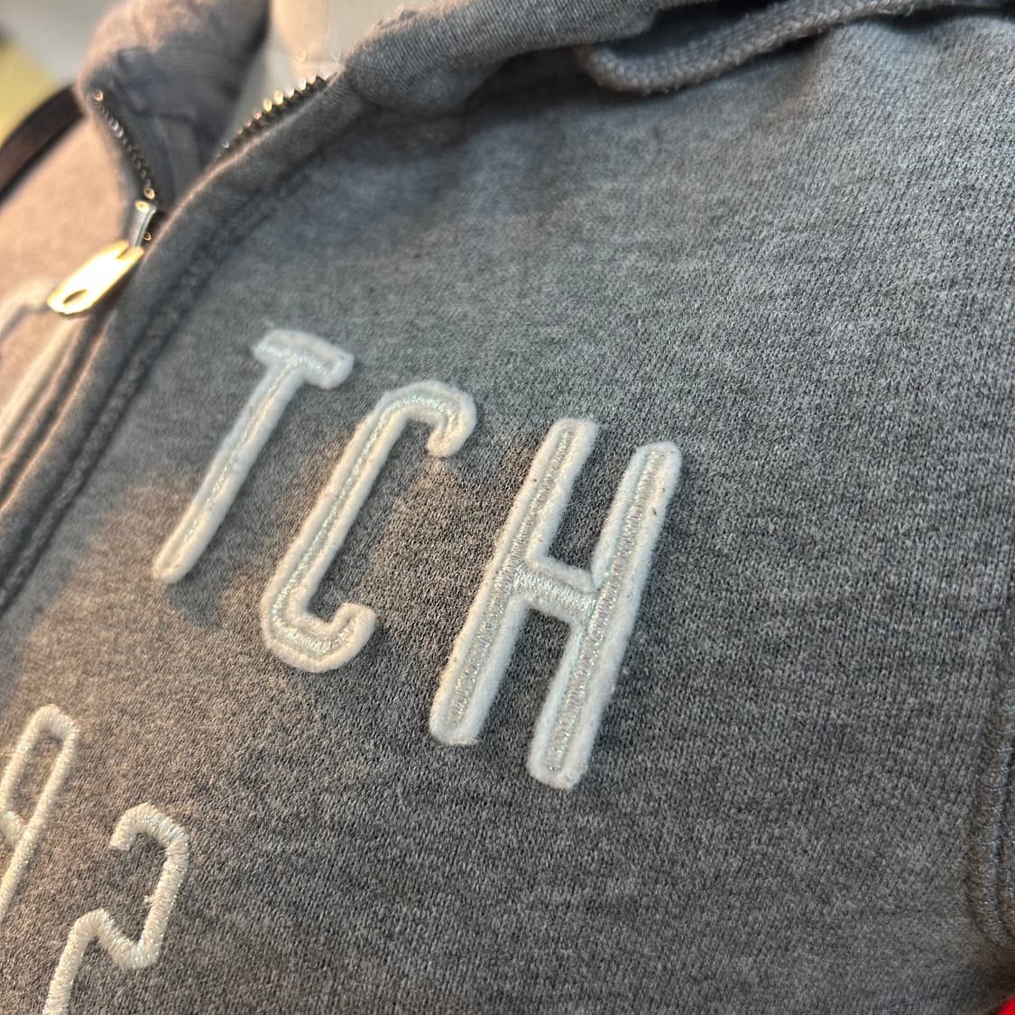 Abecrombie Grey Zip-Up Hoodie 상품이미지3