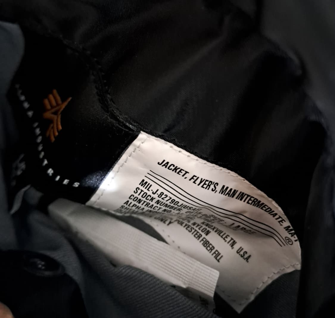 (새제품) 알파인더스트리 블러드칫 ma-1 항공점퍼 L B266 상품이미지8