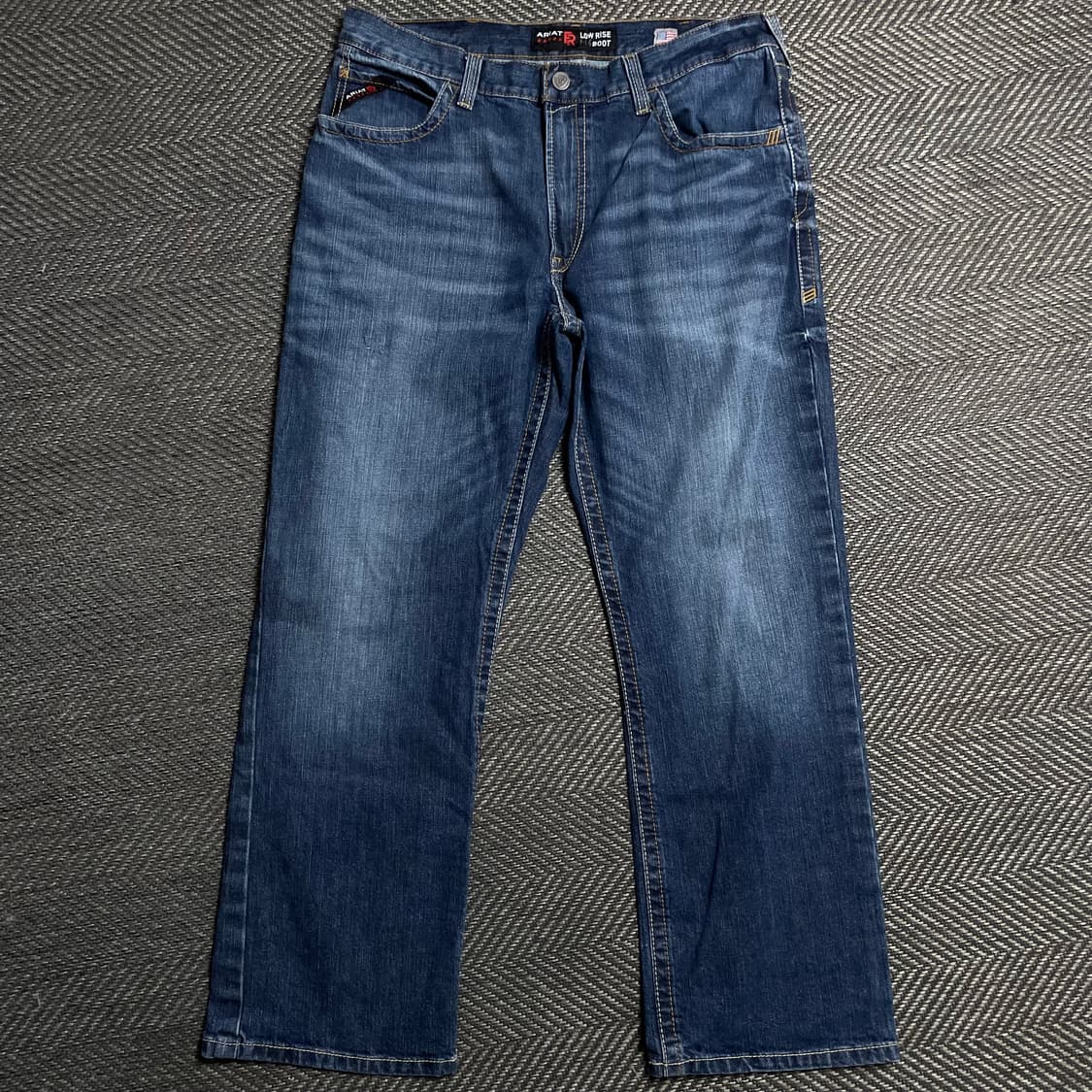 Ariat 빈티지 슬림 세미 부츠컷 워싱 데님 팬츠y 5078 상품이미지2