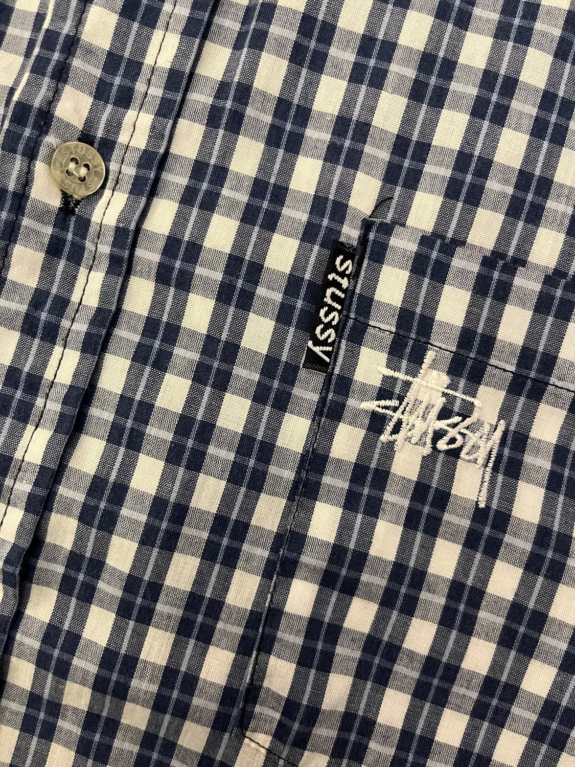 빈티지 스투시 체크 셔츠 상품이미지3