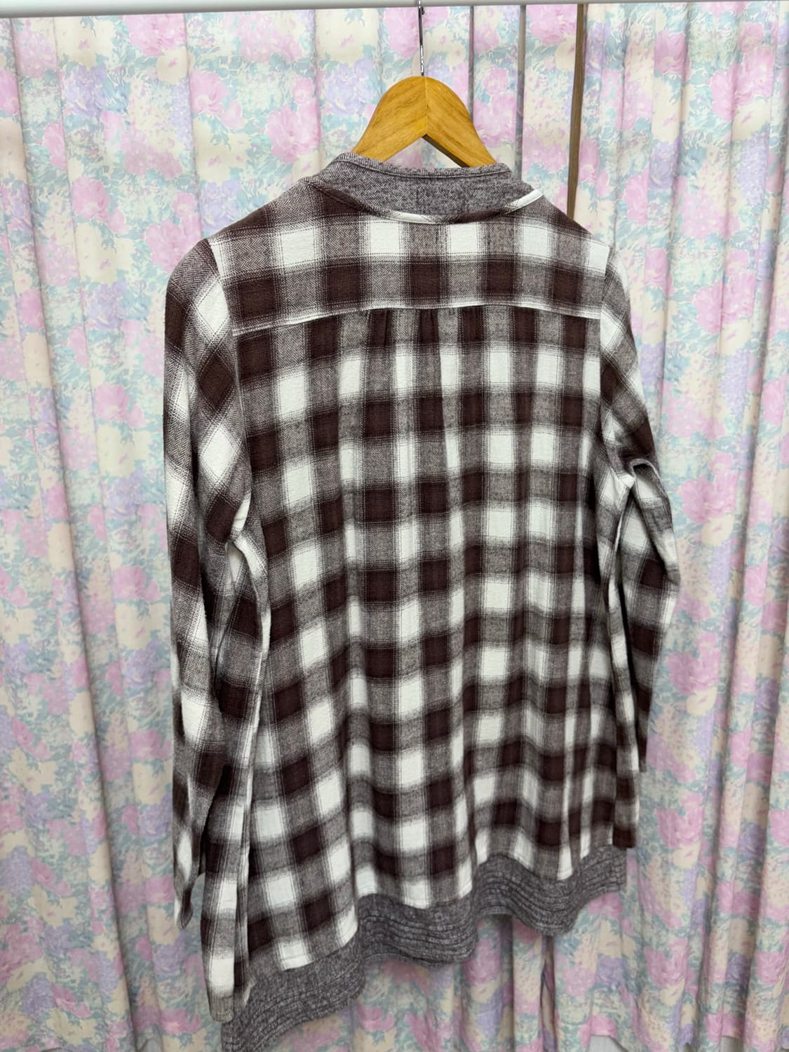 브라운 체크 레이어드 블라우스 상품이미지9