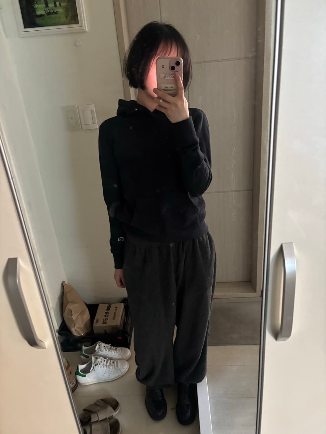 챔피온 네이비 후드 상품이미지3