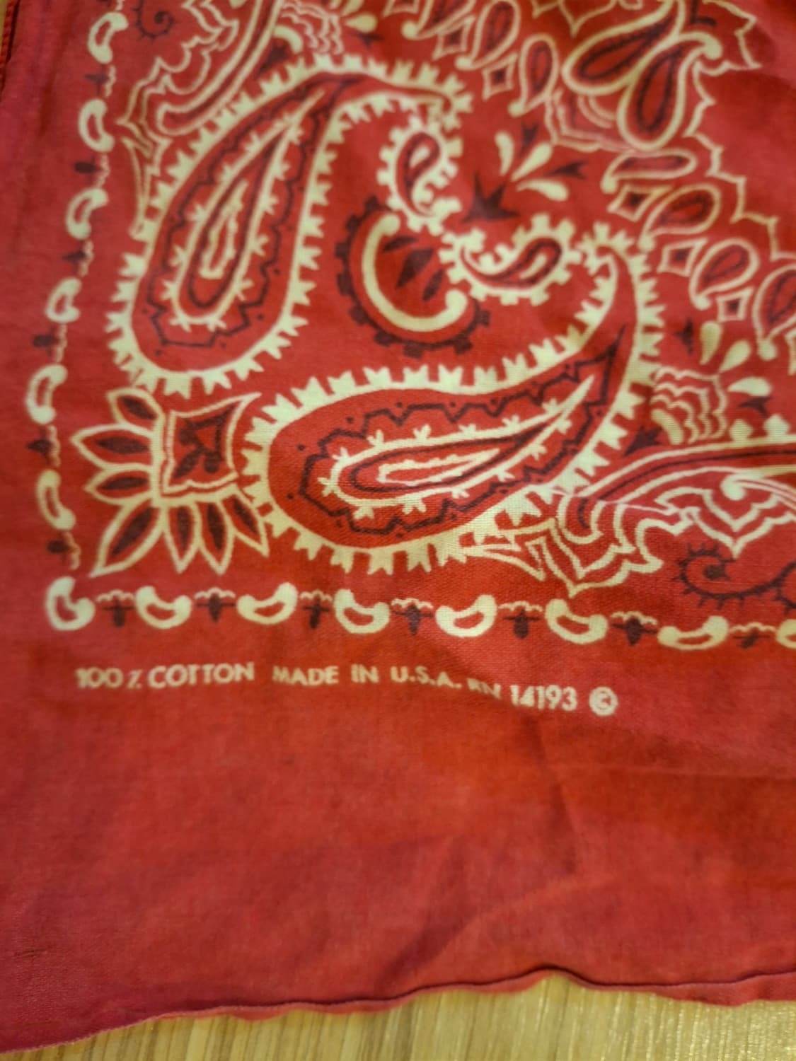 빈티지 페스트컬러 반다나 rn14193 usa 상품이미지5