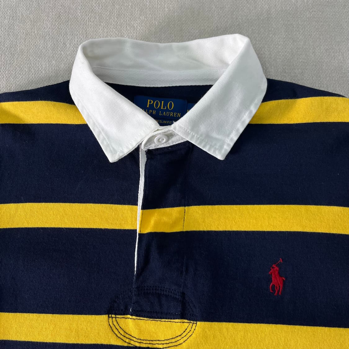 100 폴로랄프로렌 신형라벨 스트라이프 럭비티 상품이미지2