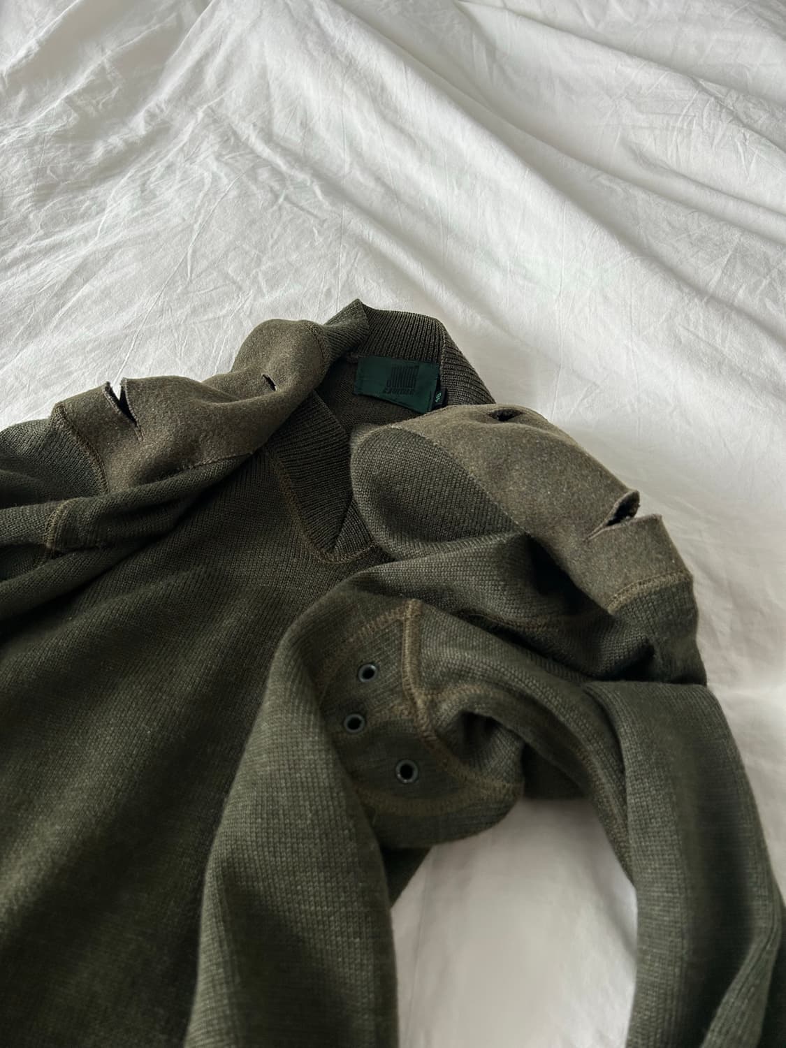 Jean paul gaultier 장 폴 고티에 헤비 울 밀리터리 니트 상품이미지2