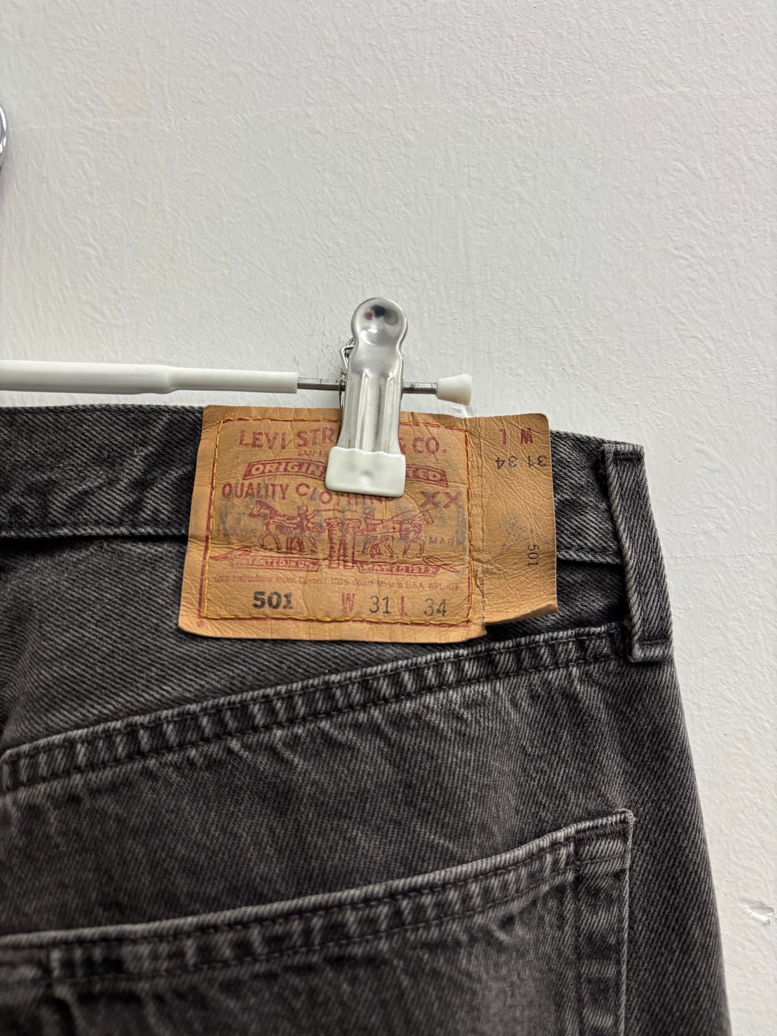 88s 리바이스(Levi's) 빈티지 501 블랙 데님 팬츠 상품이미지4