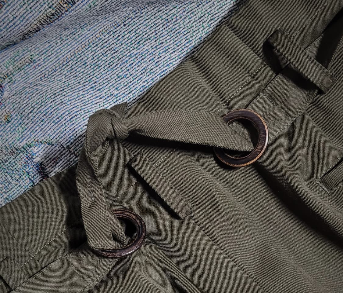 소시오츠키 링 벨티드 울 팬츠 상품이미지6