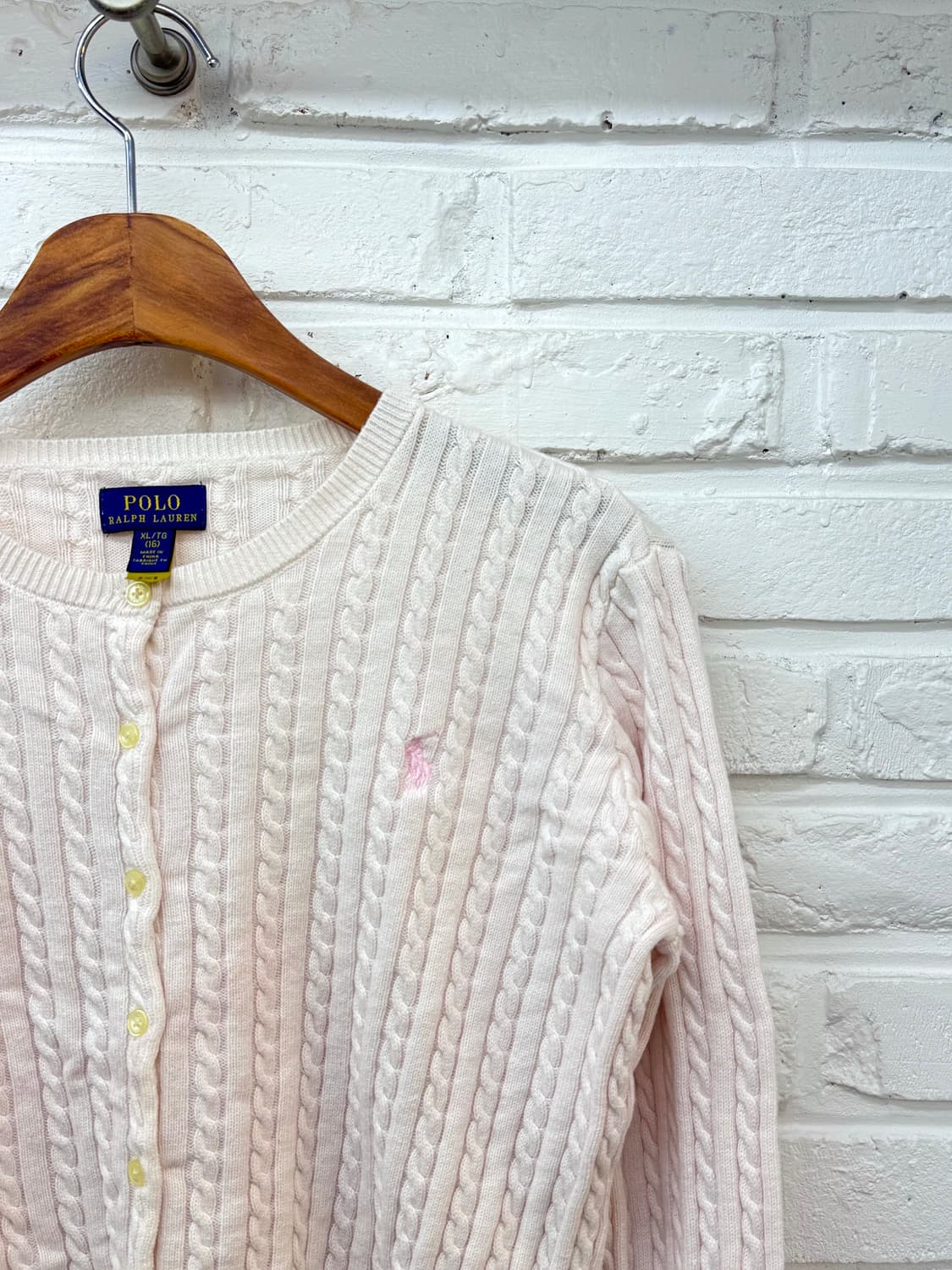 폴로 핑크 꽈베기 가디건 상품이미지4