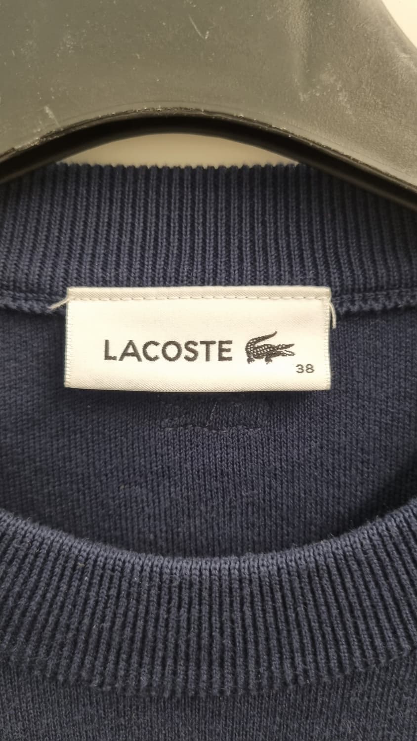 라코스테 여성 크루넥 니트 스웨터 네이비 S 감각적인 로고 상품이미지9