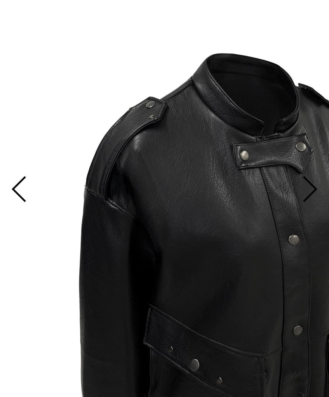 0104 공일공사 VEGAN LEATHER EPAULET JUMPER 상품이미지2