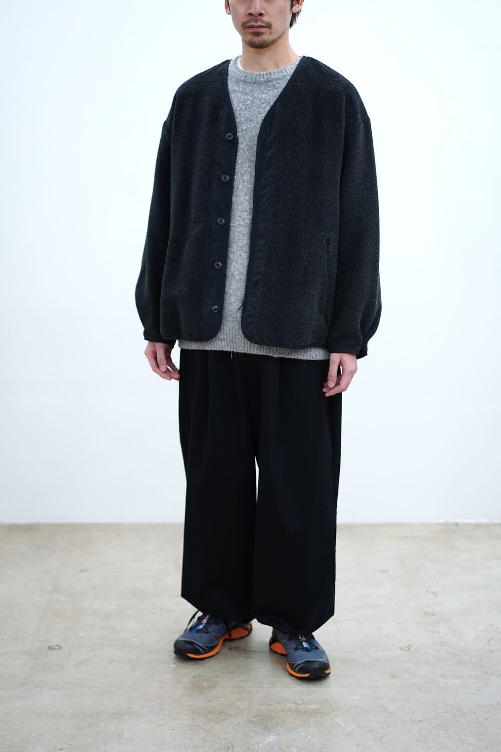 그라프페이퍼 Alpaca Boa Collarless Blouson 상품이미지1