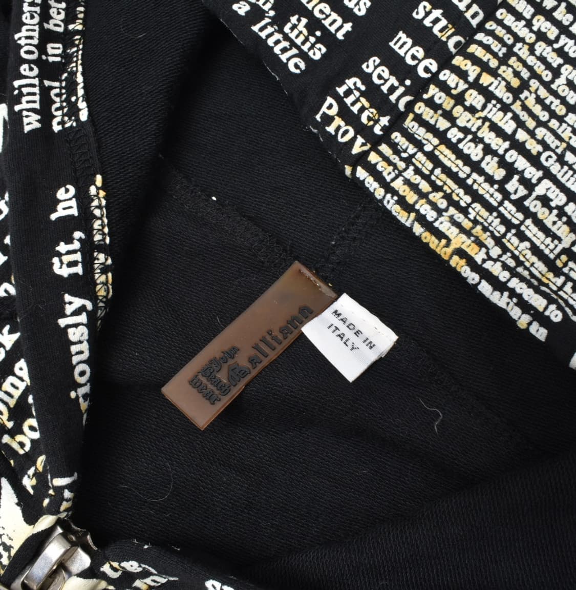 존 갈리아노 뉴스페이퍼 프린팅 후드집업 자켓 L N0721 상품이미지5