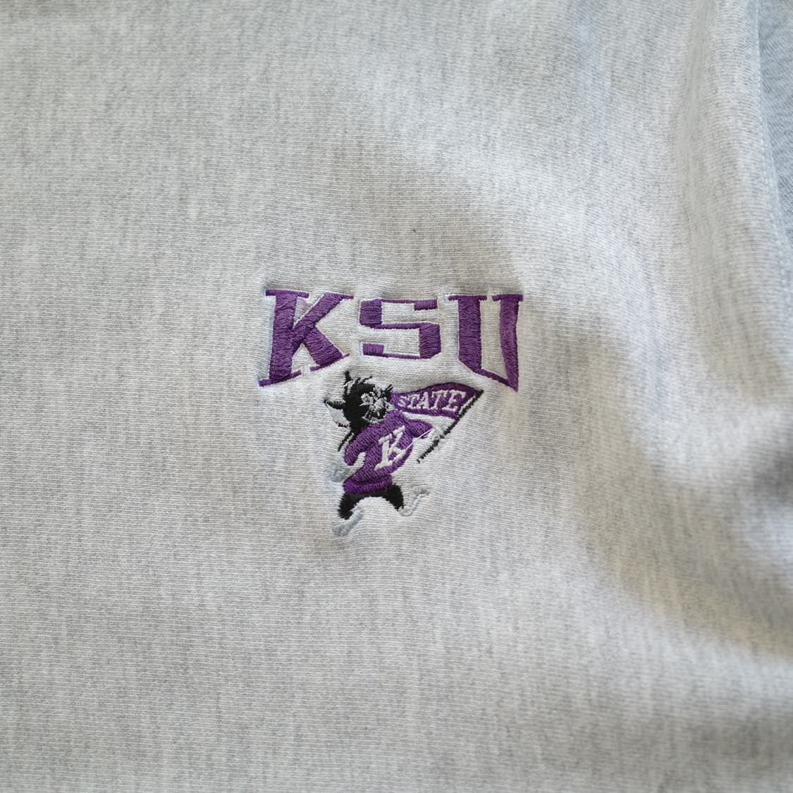 90s MADE IN USA KSU 자수 빈티지 맨투맨 Crable 상품이미지3