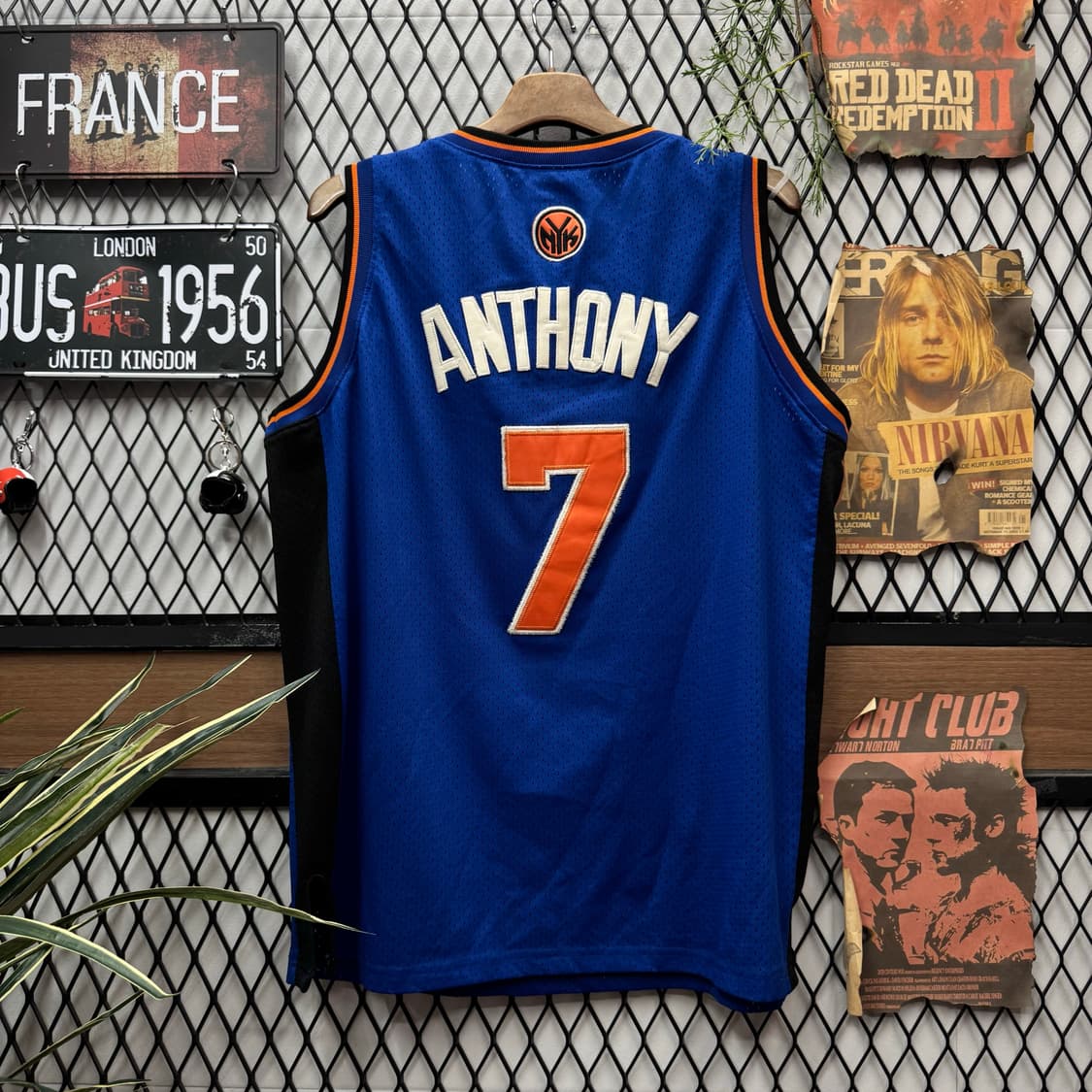 미첼앤네스 X NBA 뉴욕 닉스 하드우드 저지 블루 상품이미지2