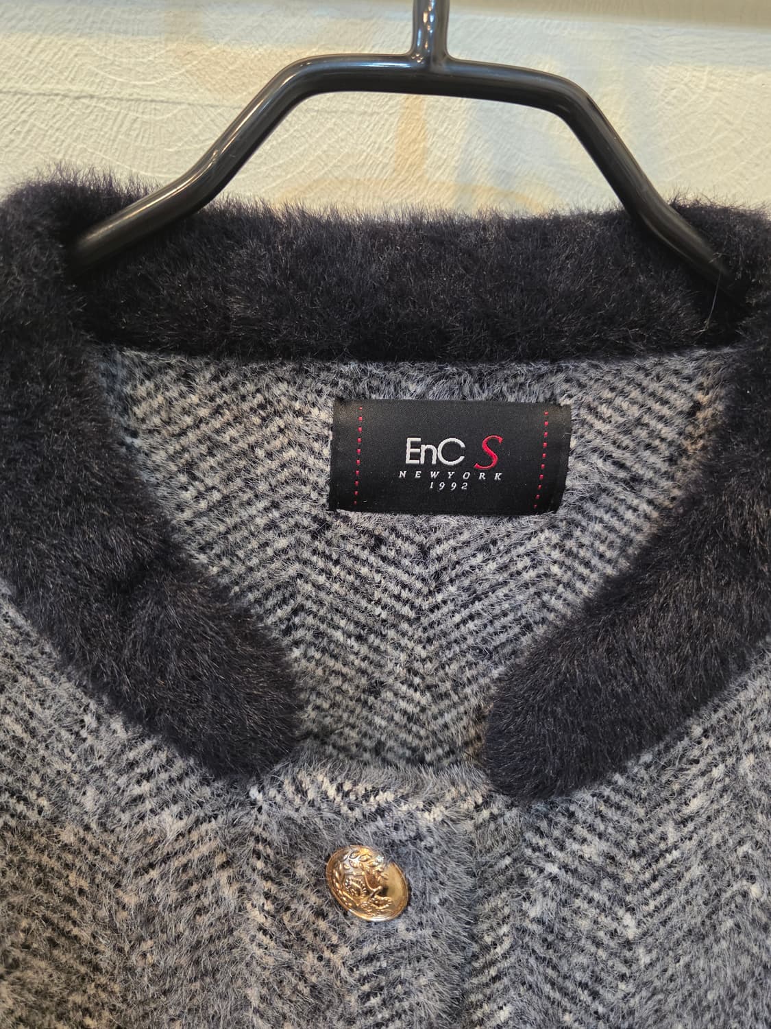 EnC  S 헤링본 배색니트 자켓 상품이미지2