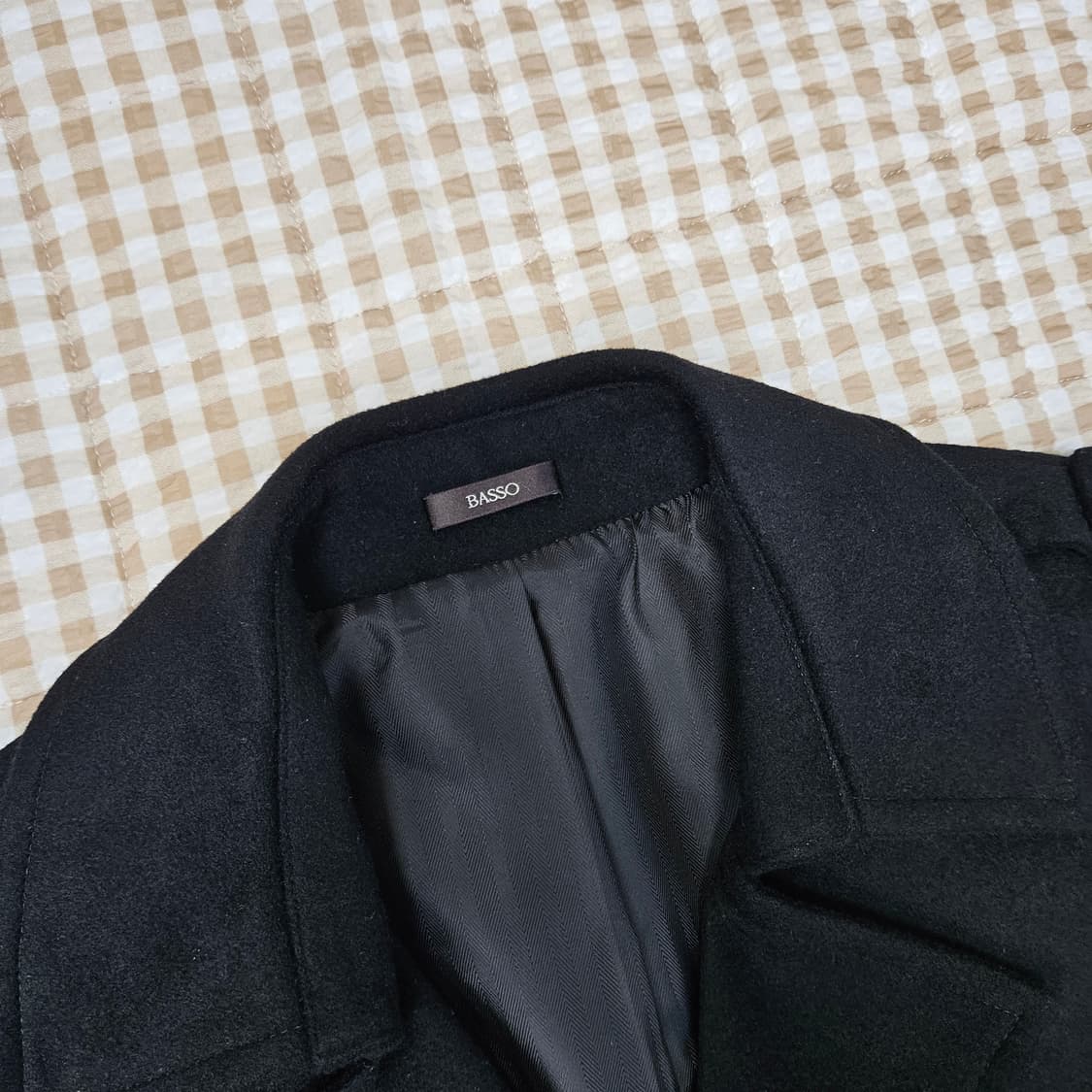 바쏘 울 캐시미어 하프코트 남자100 상품이미지2