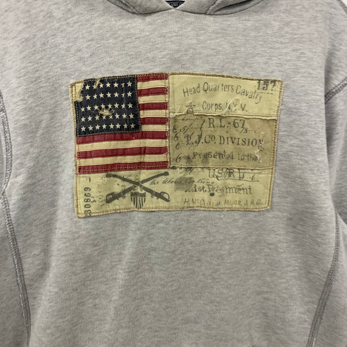 폴로 랄프로렌 성조기 그레이 후드티 상품이미지4