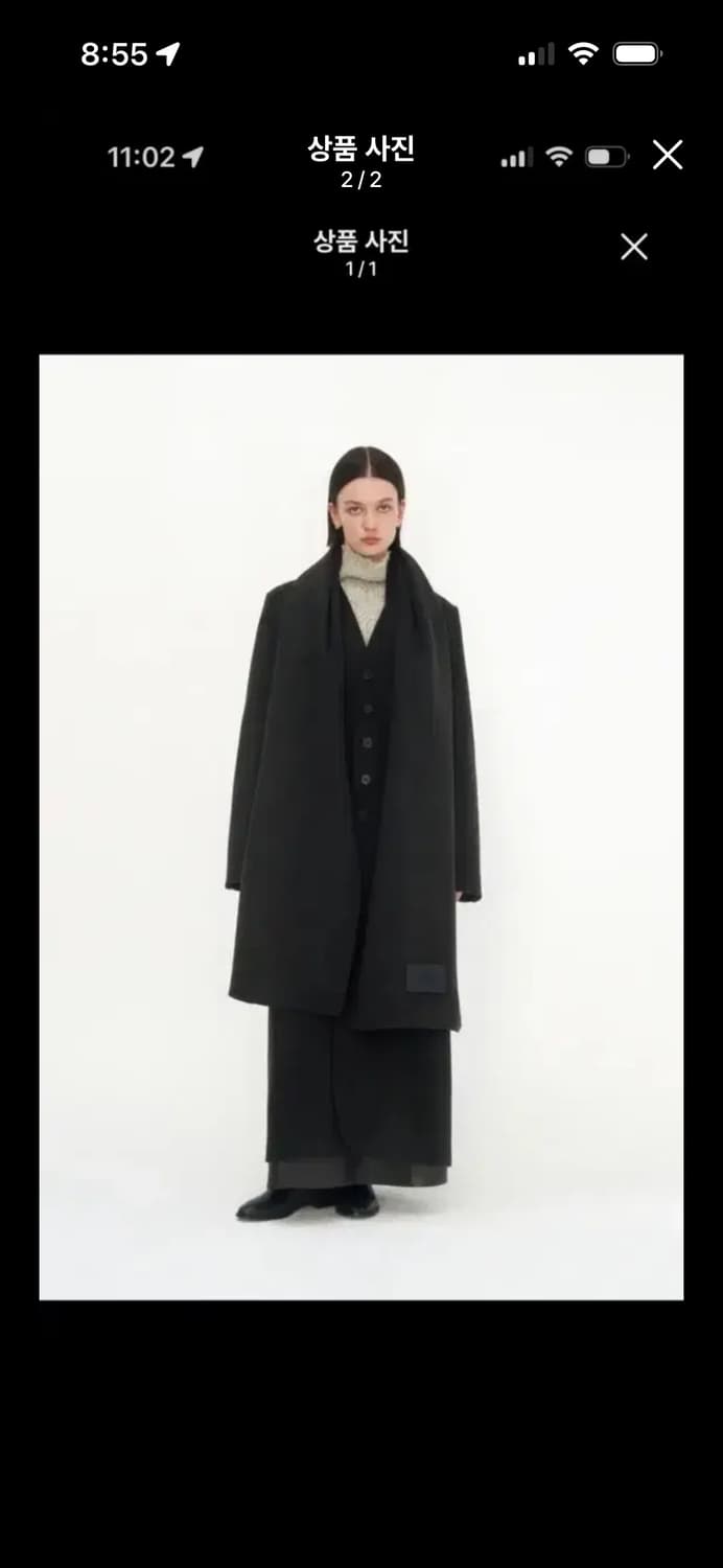 트리밍버드 캐시미어 머플러 블랙 상품이미지2