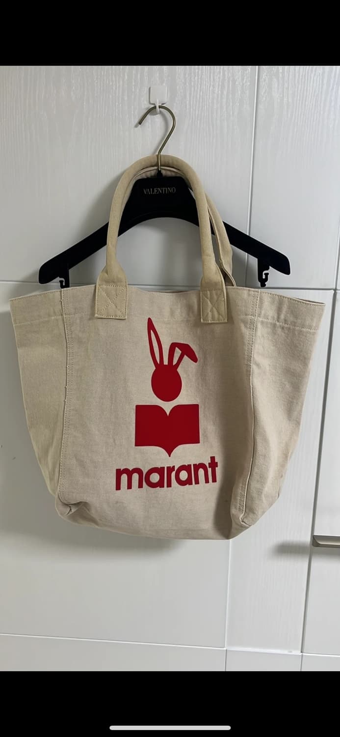 이자벨마랑 토끼캔버스 토트백 아이보리 정품 상품이미지1
